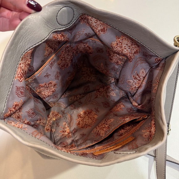 Hobo Gray Leather Crossbody Bag - Picture 6 of 8